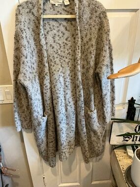 Inhabit cardigan sweater in a wool blend. Size large yet oversized